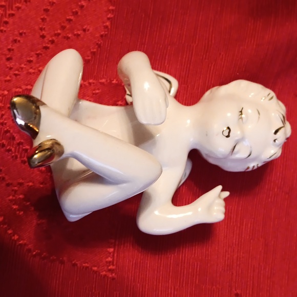1957 National Potteries Co Christmas Angel Taper Candle Climber Hugger J… - Picture 3 of 3